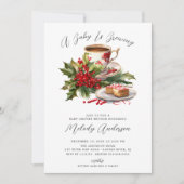 クリスマスベビーは赤ちゃんシャワーを醸造している 招待状 (正面)