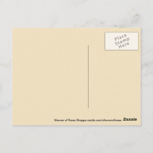 クリスマスベビーイエスインマンガーフローラポイントセッティア ポストカード (裏面)