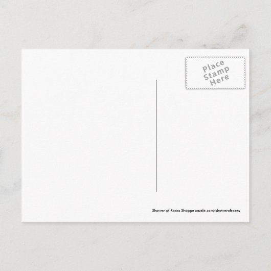 クリスマスベビーイエスインマンガーフローラポイントセッティア ポストカード (裏面)