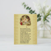 クリスマスベビーイエスインマンガーフローラポイントセッティア ポストカード (スタンド正面)