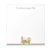 クリスマスベビーイエズスのスクリプトあなたの名前のギフトを追加 ノートパッド (正面)