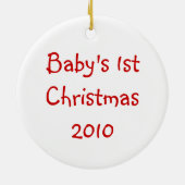 クリスマスベビーカスタマイズオーナメント セラミックオーナメント (裏面)