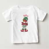 クリスマスベビーカスタマイズ小妖精や小人ベビーTシャツ ベビーTシャツ (正面)