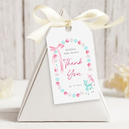 クリスマスベビーガールシャワーありがとう ギフトタグ