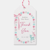 クリスマスベビーガールシャワーありがとう ギフトタグ (正面)