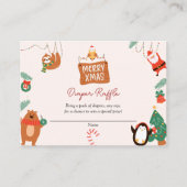 クリスマスベビーサンタオムツラッフルチケット エンクロージャーカード (正面)