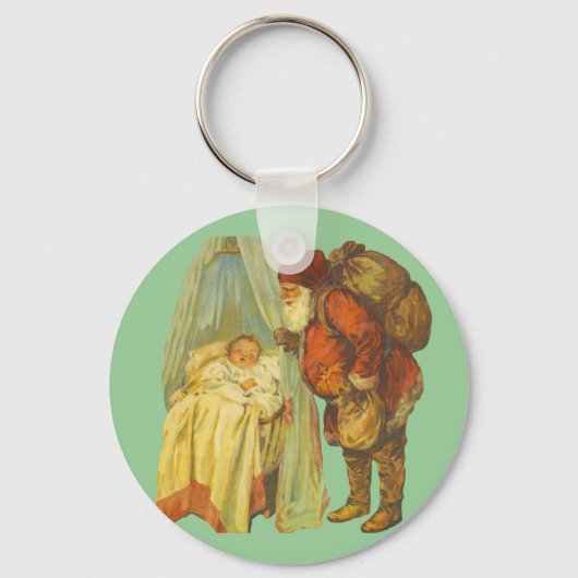 クリスマスベビーサンタ節ヴィンテージ キーホルダー (正面)