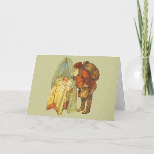 クリスマスベビーサンタ節ヴィンテージ シーズンカード (正面)