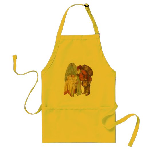 クリスマスベビーサンタ節ヴィンテージ スタンダードエプロン (正面)