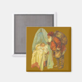 クリスマスベビーサンタ節ヴィンテージ マグネット (正面/裏面)