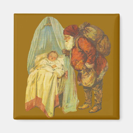 クリスマスベビーサンタ節ヴィンテージ マグネット (正面)