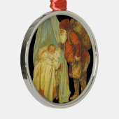 クリスマスベビーサンタ節ヴィンテージ メタルオーナメント (右)