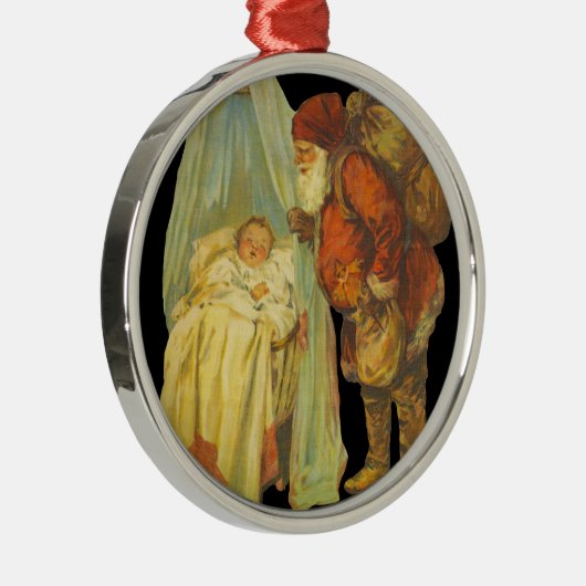 クリスマスベビーサンタ節ヴィンテージ メタルオーナメント (右)