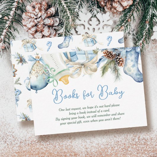 クリスマスベビーサンタ・ボーイ・ベビーシャワーの本 エンクロージャーカード