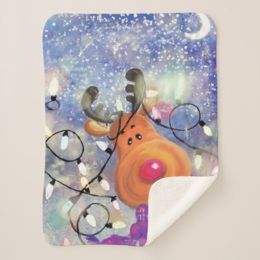 クリスマスベビーシェルパブランケットギフトハッピートインデナー シェルパブランケット (正面)