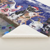 クリスマスベビーシェルパ毛布おもしろい動物パーティー シェルパブランケット (3/4)