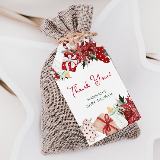 クリスマスベビーシャワーありがとう ギフトタグ