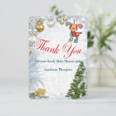 クリスマスベビーシャワーありがとう サンキューカード (スタンド正面)