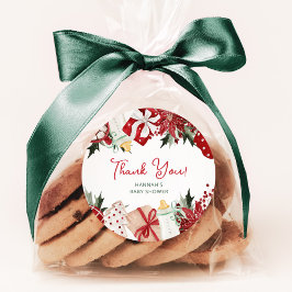 クリスマスベビーシャワーありがとう ラウンドシール