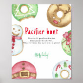 クリスマスベビーシャワーおしゃぶり狩りゲーム ポスター (正面)