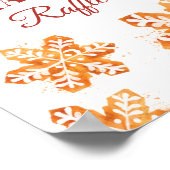 クリスマスベビーシャワーおむつラッフルサイン ポスター (角)