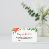 クリスマスベビーシャワーおむつラッフルサイン 名刺 (スタンド正面)