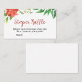 クリスマスベビーシャワーおむつラッフルサイン 名刺 (正面/裏面)