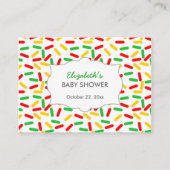 クリスマスベビーシャワーおむつラッフルチケット エンクロージャーカード (裏面)