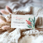 クリスマスベビーシャワーおむつラッフル エンクロージャーカード