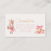 クリスマスベビーシャワーくるみ割りベビー エンクロージャーカード (正面)