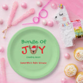 クリスマスベビーシャワーのバンドル ペーパープレート (パーティー)