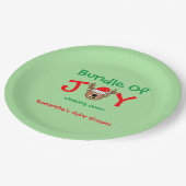 クリスマスベビーシャワーのバンドル ペーパープレート (アングル)