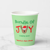 クリスマスベビーシャワーのバンドル 紙コップ (正面)