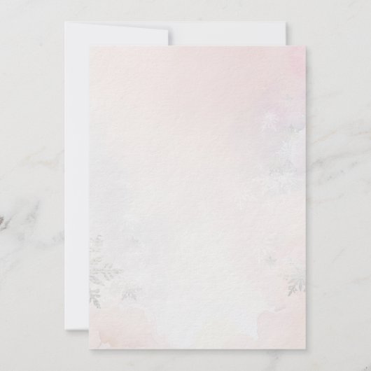 クリスマスベビーシャワーのプレゼントを贈るかわいいマウス 招待状 (裏面)