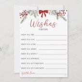 クリスマスベビーシャワーの願いベビーカード 招待状 (正面)