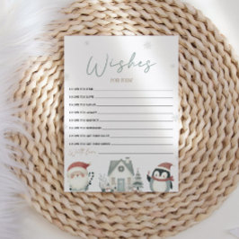 クリスマスベビーシャワーの願いベビーカード 招待状