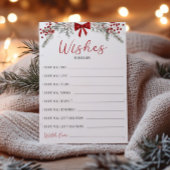 クリスマスベビーシャワーの願いベビーカード 招待状