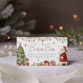 クリスマスベビーシャワーの「赤ちゃんのための本」カード エンクロージャーカード