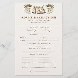 クリスマスベビーシャワーアドバイスと予測ゲーム