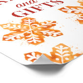 クリスマスベビーシャワーカードとギフトサイン ポスター (角)