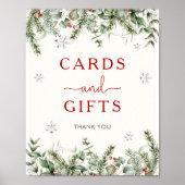 クリスマスベビーシャワーカード&ギフトサイン ポスター (正面)