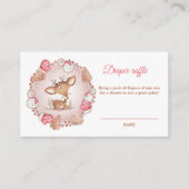 クリスマスベビーシャワーガールおむつラッフルカード エンクロージャーカード (正面)