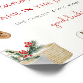 クリスマスベビーシャワーキャンディジャールゲームサイン ポスター (角)