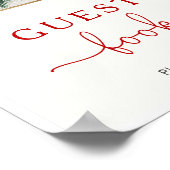 クリスマスベビーシャワーゲストブックサイン ポスター (角)