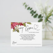 クリスマスベビーシャワーゲームベビーバンプサプライカード エンクロージャーカード (スタンド正面)