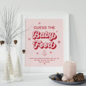 クリスマスベビーシャワーゲームベビー食べ物を推測 ポスター