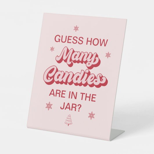 クリスマスベビーシャワーゲーム数を推測する 台座サイン (正面)