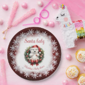 クリスマスベビーシャワーサンタベビー紙プレート ペーパープレート (パーティー)