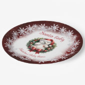 クリスマスベビーシャワーサンタベビー紙プレート ペーパープレート (アングル)