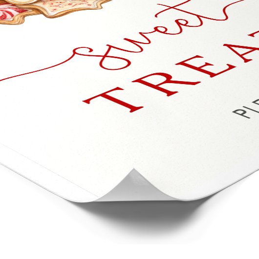 クリスマスベビーシャワースイートトリートサイン ポスター (角)